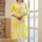 Casual Kurti Cotton Yellow Print Kurtis