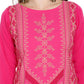 Casual Kurti Crepe Silk Fuchsia Print Kurtis