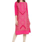 Casual Kurti Crepe Silk Fuchsia Print Kurtis