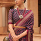 Contemporary Brasso Blue Diamond Saree