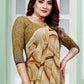 Trendy Saree Faux Georgette Brown Patch Border Saree