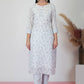 Party Wear Kurti Muslin White Print Kurtis