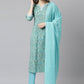 Salwar Suit Cotton Sea Green Print Salwar Kameez