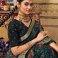Contemporary Viscose Green Patch Border Saree
