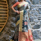 Contemporary Handloom Silk Tussar Silk Grey Print Saree