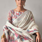 Classic Linen White Print Saree
