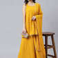 Palazzo Salwar Suit Georgette Mustard Print Salwar Kameez