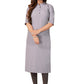 Designer Kurti Nylon Viscose Grey Print Kurtis