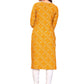 Casual Kurti Faux Crepe Mustard Print Kurtis