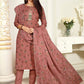 Pant Style Suit Pashmina Mauve Hand Work Salwar Kameez