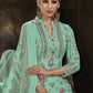 Palazzo Salwar Suit Pashmina Sea Green Print Salwar Kameez