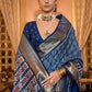 Classic Patola Silk Blue Print Saree