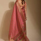 Designer Art Silk Pink Print Saree