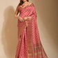 Designer Art Silk Pink Print Saree