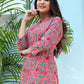 Casual Kurti Cotton Pink Print Kurtis