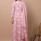 Salwar Suit Cotton Pink Print Salwar Kameez