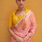Classic Organza Pink Print Saree