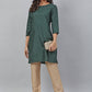 Salwar Suit Poly Silk Green Print Salwar Kameez