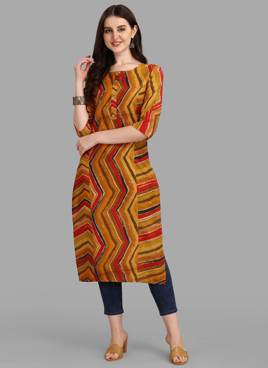 Casual Kurti Rayon Multi Colour Print Kurtis