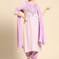 Salwar Suit Rayon Purple Print Salwar Kameez