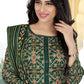 Salwar Suit Pashmina Green Print Salwar Kameez