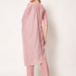 Salwar Suit Muslin Pink Embroidered Salwar Kameez