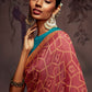 Contemporary Brasso Pink Print Saree