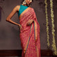 Contemporary Brasso Pink Print Saree