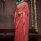 Contemporary Brasso Pink Print Saree