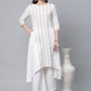 Casual Kurti Cotton White Print Kurtis