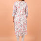 Party Wear Kurti Cotton White Print Kurtis