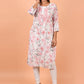 Party Wear Kurti Cotton White Print Kurtis