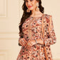 Patiala Suit Pure Crepe Peach Embroidered Salwar Kameez