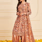 Patiala Suit Pure Crepe Peach Embroidered Salwar Kameez