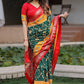 Contemporary Pure Dola Silk Multi Colour Foil Print Saree