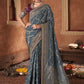 Trendy Saree Pure Dola Grey Patch Border Saree