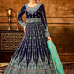 Salwar Suit Pure Georgette Blue Embroidered Salwar Kameez