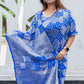 Classic Pure Silk Blue Bandhej Saree