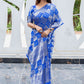 Classic Pure Silk Blue Bandhej Saree