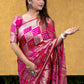 Trendy Saree Pure Silk Rani Bandhej Saree
