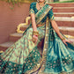 Classic Pure Silk Green Embroidered Saree