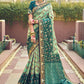 Classic Pure Silk Green Embroidered Saree