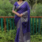 Contemporary Pure Silk Blue Bandhej Saree