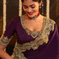 Classic Pure Silk Purple Embroidered Saree