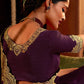 Classic Pure Silk Purple Embroidered Saree