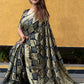 Classic Pure Silk Black Bandhej Saree