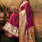 Contemporary Pure Silk Purple Weaving Saree