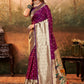 Contemporary Pure Silk Purple Weaving Saree