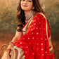 Designer Pure Silk Red Weaving Saree