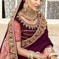 Classic Art Silk Purple Embroidered Saree
